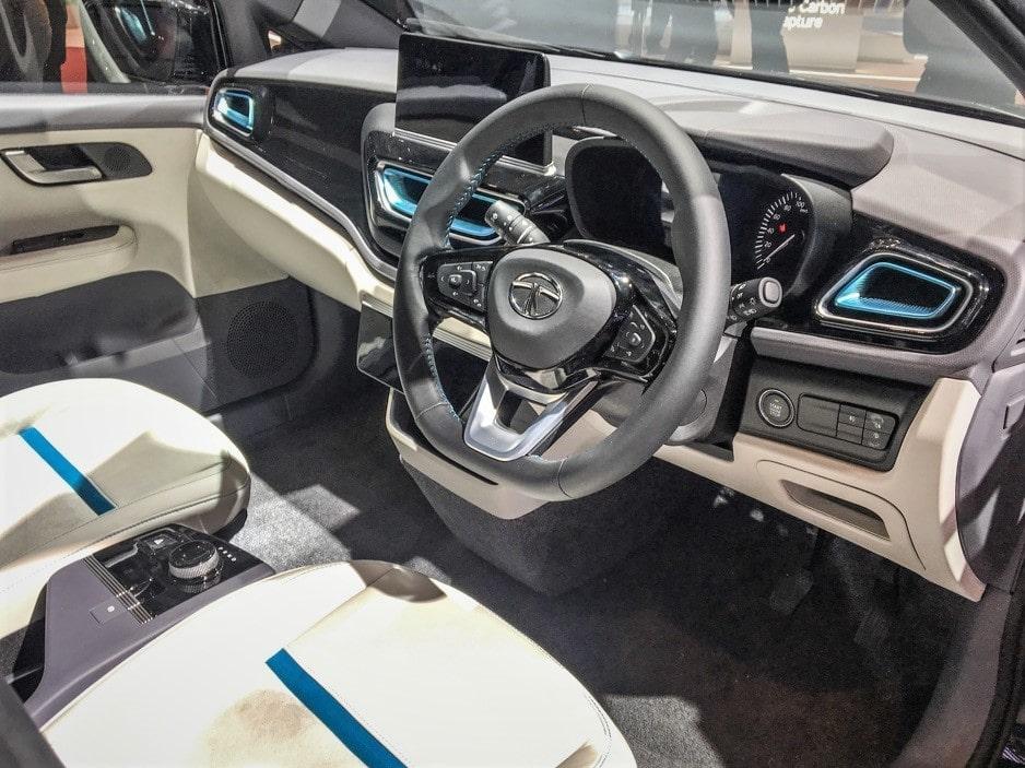 Tata Altroz EV interior details.